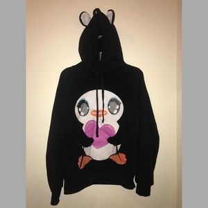 Black Love Penguin Hoodie
